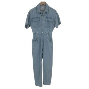 Free People x We the Free Marci Denim Jumpsuit Womens Small Blue Coverall